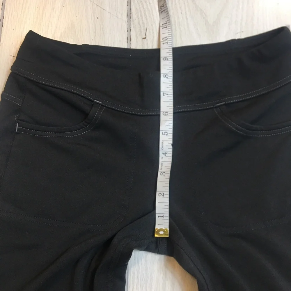 The North Face Black Low Rise Yoga Flare Pants Wide Leg Women Small Leggings - Picture 7 of 9